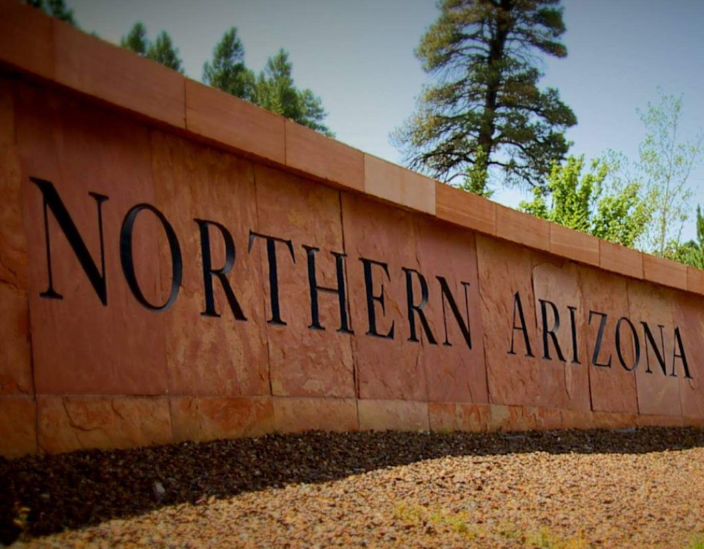 Northern Arizona University sign