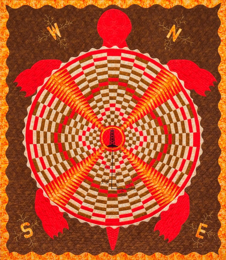 Turtle Island unraveling quilt by Carla Hemlock