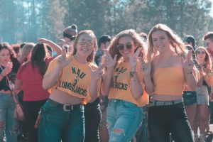 Students represent their NAU gold