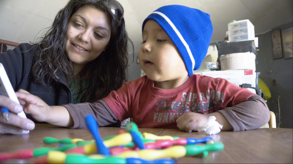 NAU Student works with area child