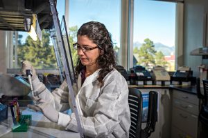 Emily Cope in lab