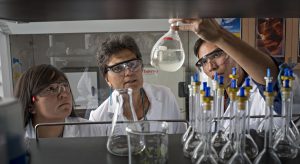 Jani Ingram in lab