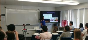 Blanca Acosta teaching Spanish class