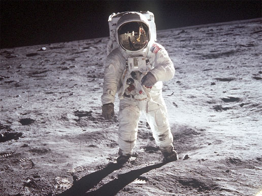 Man walking on moon