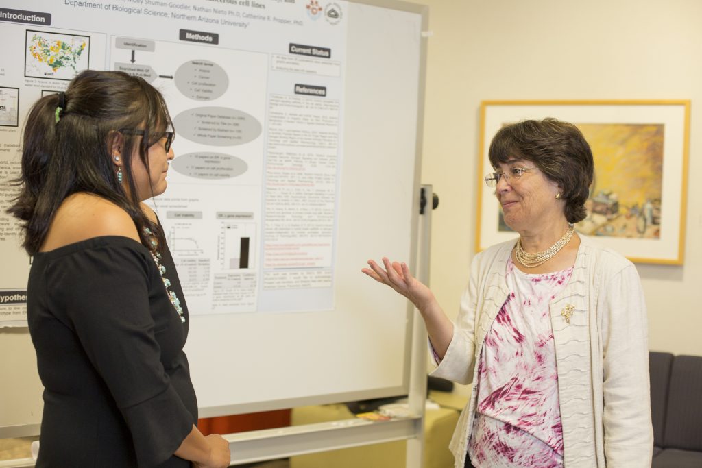 Catherine Propper with student