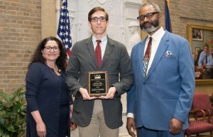 Francisco Villa accepting award