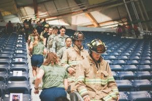 NAU community climbs stairs