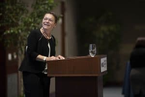 President Rita Cheng speaking