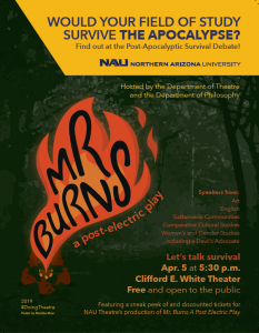 Poster for theater debate
