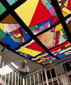 Shannon and one of his kites