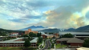 Fire as seen from NAU