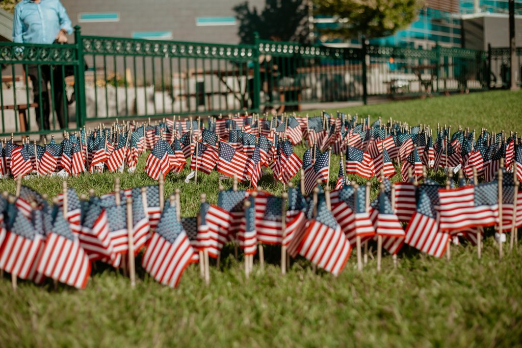 American flags