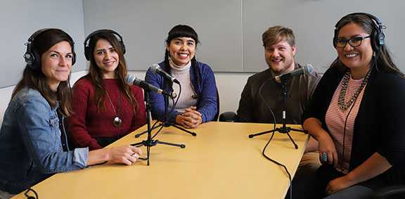 People record podcast