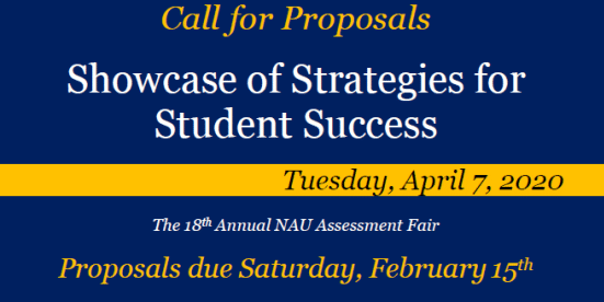 Call for proposals, 2020 Assessment Fair April 2020