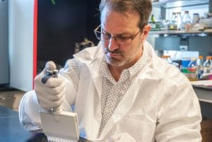 C. Todd French works in a lab.