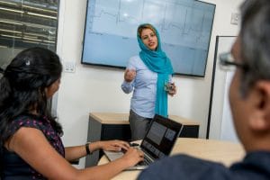 Fatemeh Afghah teaching a class