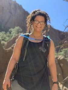 Doctoral student Alexis Riche studies the Colorado Plateau.