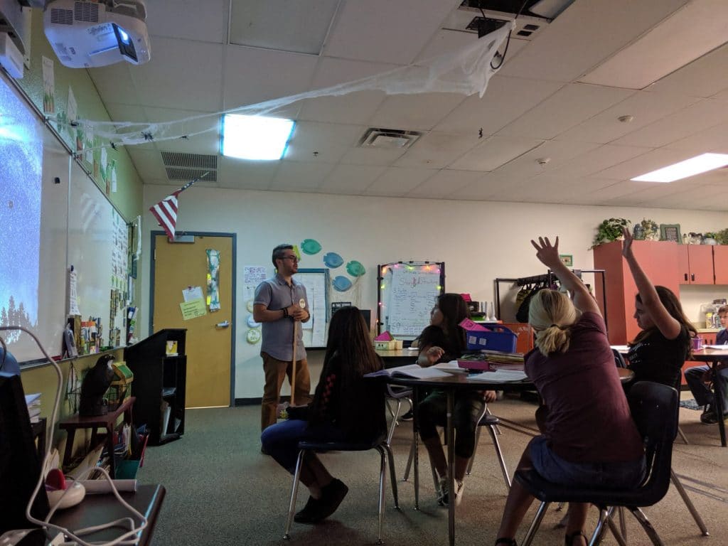 GRFP winner Jay Kueny teaches astronomy.
