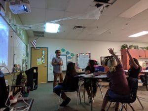 GRFP winner Jay Kueny teaches astronomy.