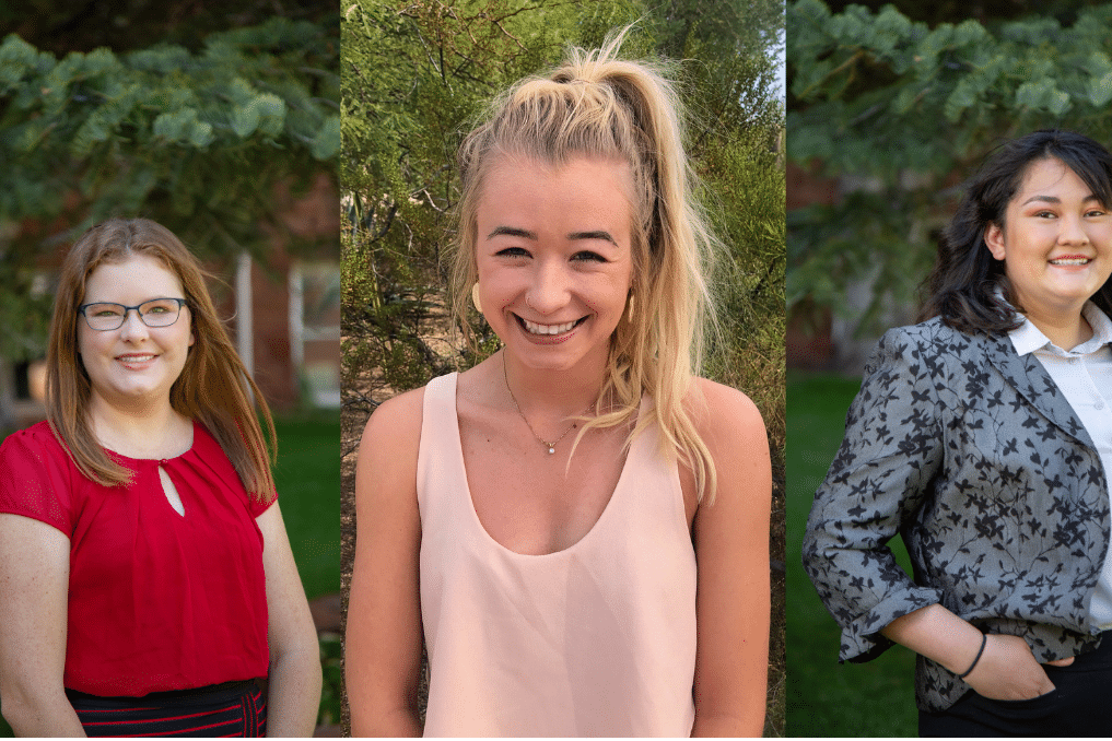 President's Prize winners Skylar Weber, Monica Blauser and Denise Ocampo
