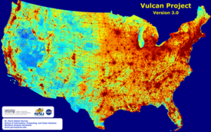 Map features greenhouse gas emissions across the entire U.S. landscape at high space- and time-resolution with details on economic sector, fuel and combustion process