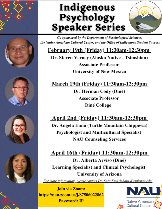 Indigenous Psychology Speaker Series Flyer