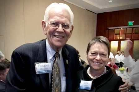 Eugene Hughes and President Rita Cheng