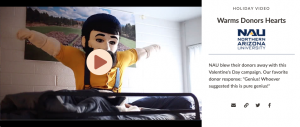 Louie stretching in video frame