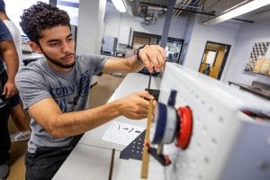 Hispanic student in lab