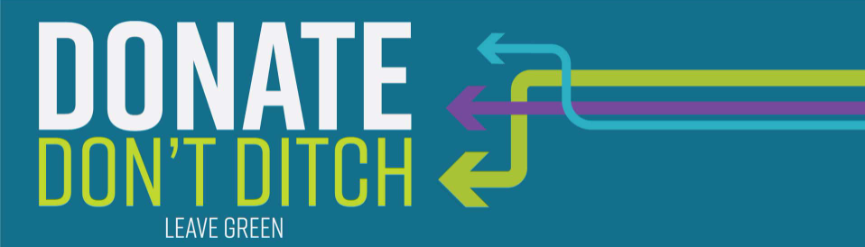 Donate, Don't Ditch logo
