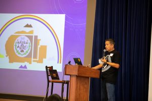 Alex Gatewood talking about Navajo Nation flag