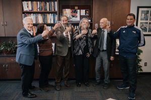 Michael Bassoff, Karen Pugliesi, Michael Kitt, Karen Kitt, Christopher Boyer and President Cruz Rivera