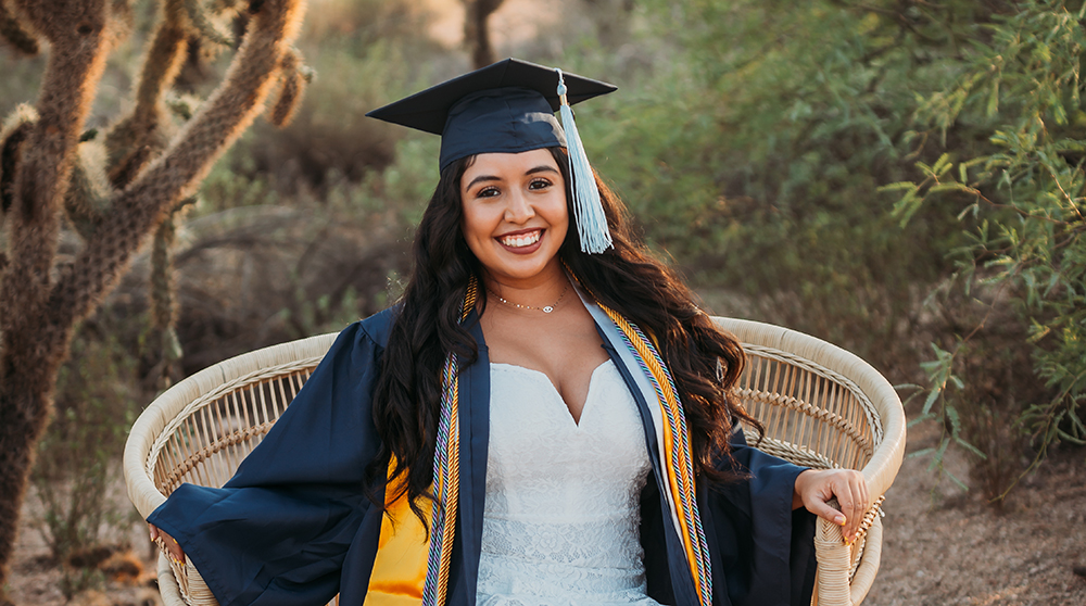 alverez in grad cap and gown