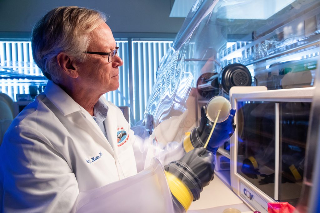 Paul Keim in a lab