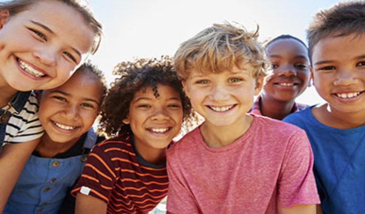 Children standing together.