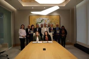 Group of provosts and leaders after signing MOUs