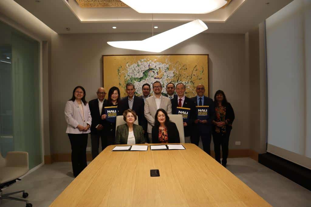 Group of provosts and leaders after signing MOUs
