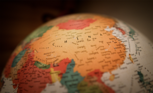 China on Globe