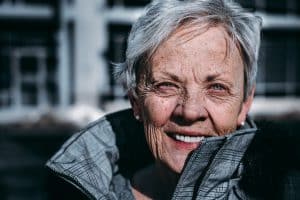 Woman smiling at the camera