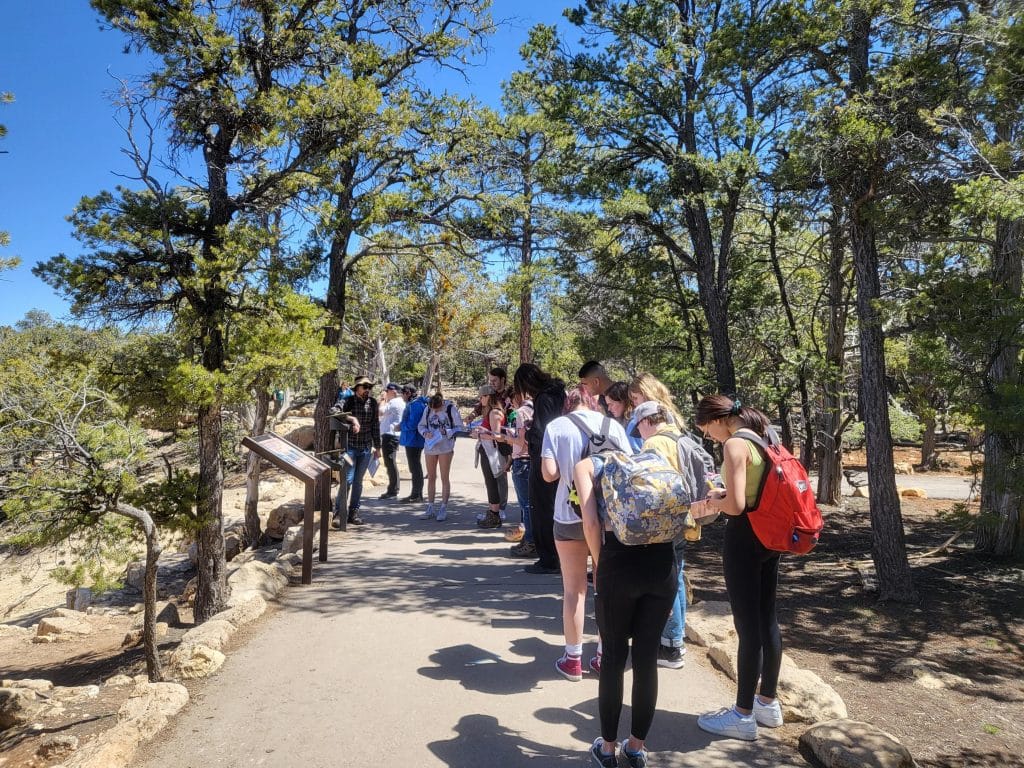 the Life in the Universe lab class at the Grand Canyon
