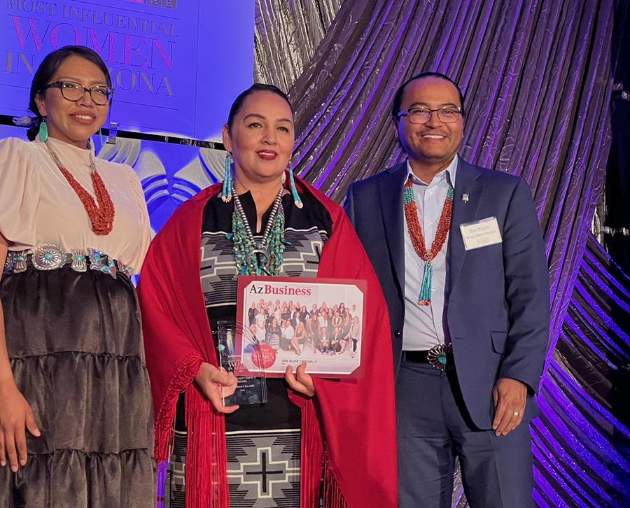 Ann Marie Chischilly with First LadyNavajo Nation President Buu Nygren and Navajo Nation President