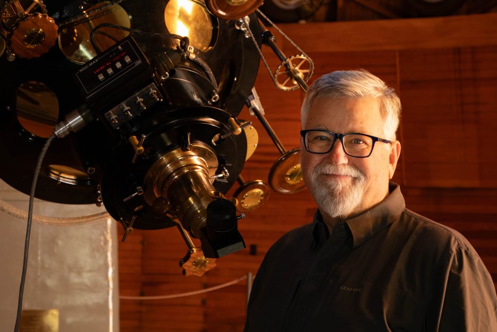 David Koerner with the Clark Refracting Telescope at Lowell Observatory
