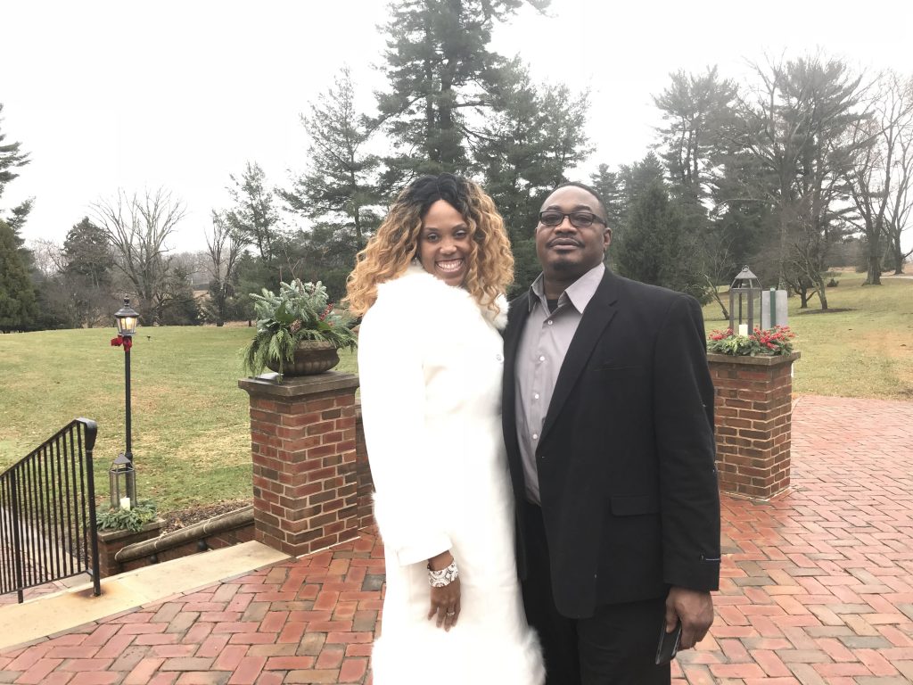 Diamond Bracey with her fiance, Robert Gibson