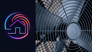 SmartFan logo next to close up of a fan.