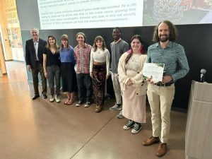 Sustainability award ceremony winner.
