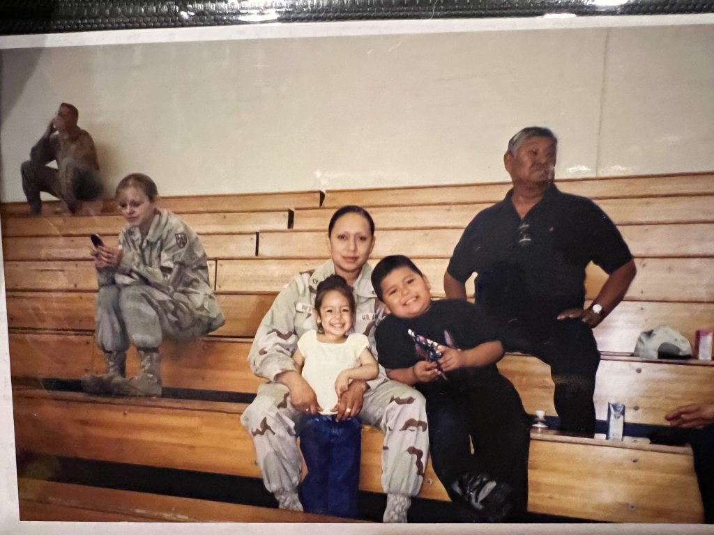 Brandon Piestewa with his mother when he was young.