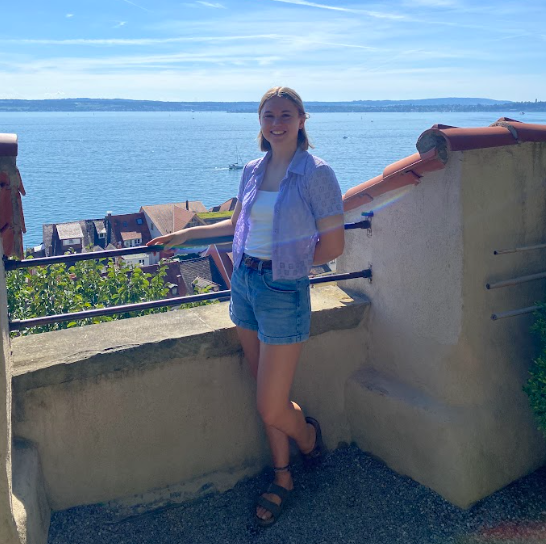 Fifth-year student Karina Silbermann poses in front of Lake Constance in Konstanz, Germany.
