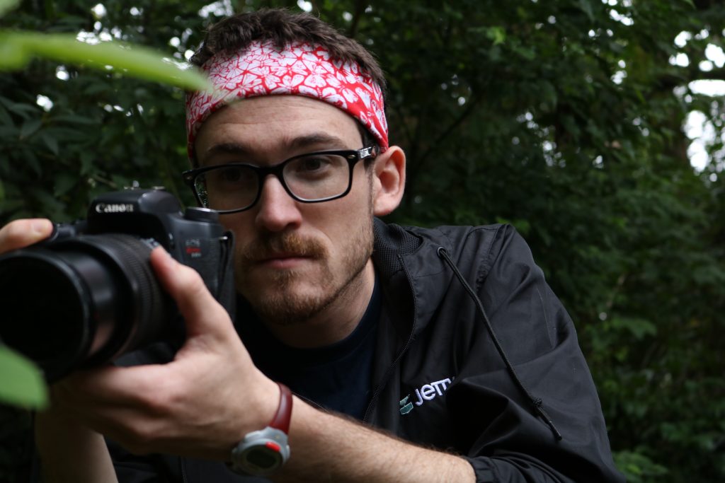 Trevor Ritland taking a picture in Costa Rica