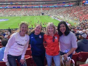 Patti Pastor at a U.S. womens soccer game in Phoenix
