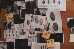 Detective's board for crime solving